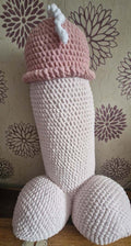 2ft Crochet Cock and Balls, penis plushie