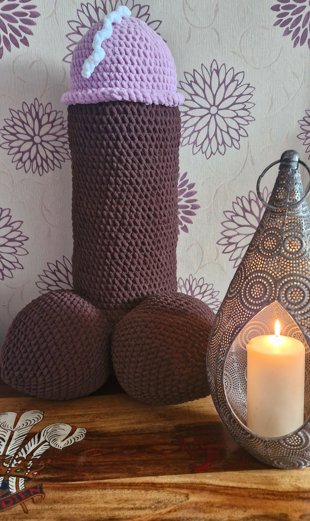 Wicked Wooly Willie's, 2ft crochet penis plushie